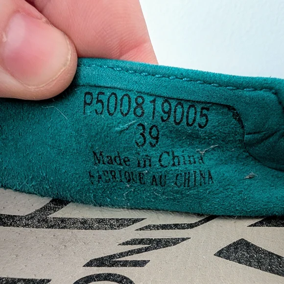 Fly London Teal Low-Wedge Shoes - Picture 4 of 6